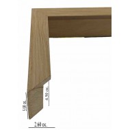 Κορνίζα ξύλινη 2,6 εκ. με βάθος 4,5 εκ. στο χρώμα της οξιάς Α665