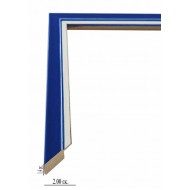 Κορνίζα ξύλινη 2 εκ. μπλε λευκό Α255