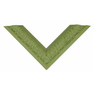 Κορνίζα ξύλινη 4,8 εκ. χρώμα κιμωλίας πράσινο σκαλιστή Α541