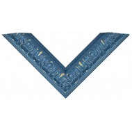 Κορνίζα ξύλινη 4,8 εκ. χρωμα κιμωλίας γκρι μπλε σκαλιστή Α542