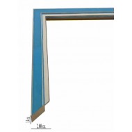 Κορνίζα ξύλινη 2 εκ. γαλάζιο λευκό Α261