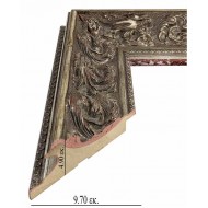 Κορνίζα ξύλινη 9,7 εκ. φύλλο ασημιού σκαλιστή Α800